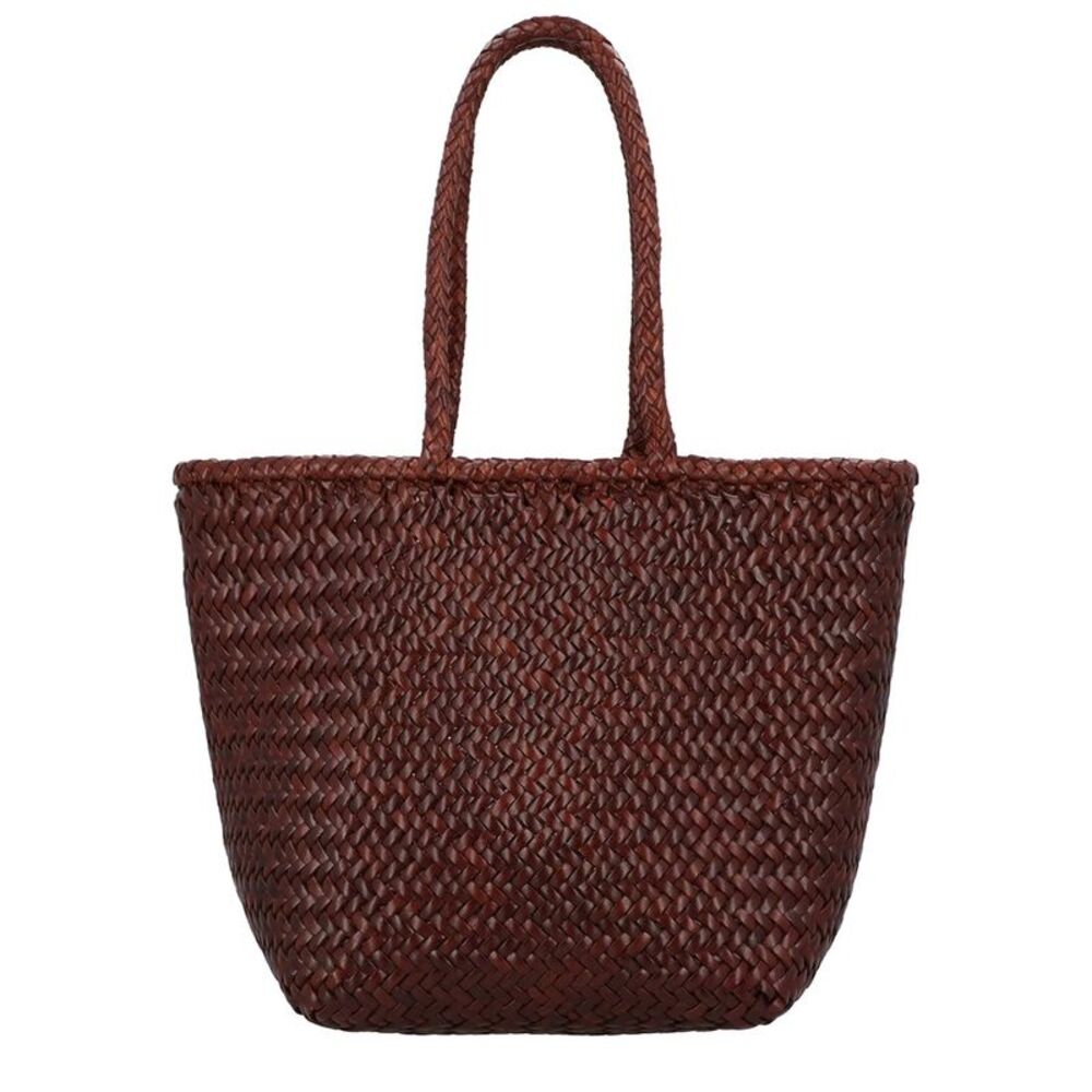 Dragon Diffusion Grace Basket Small Leather Top Handle Bag